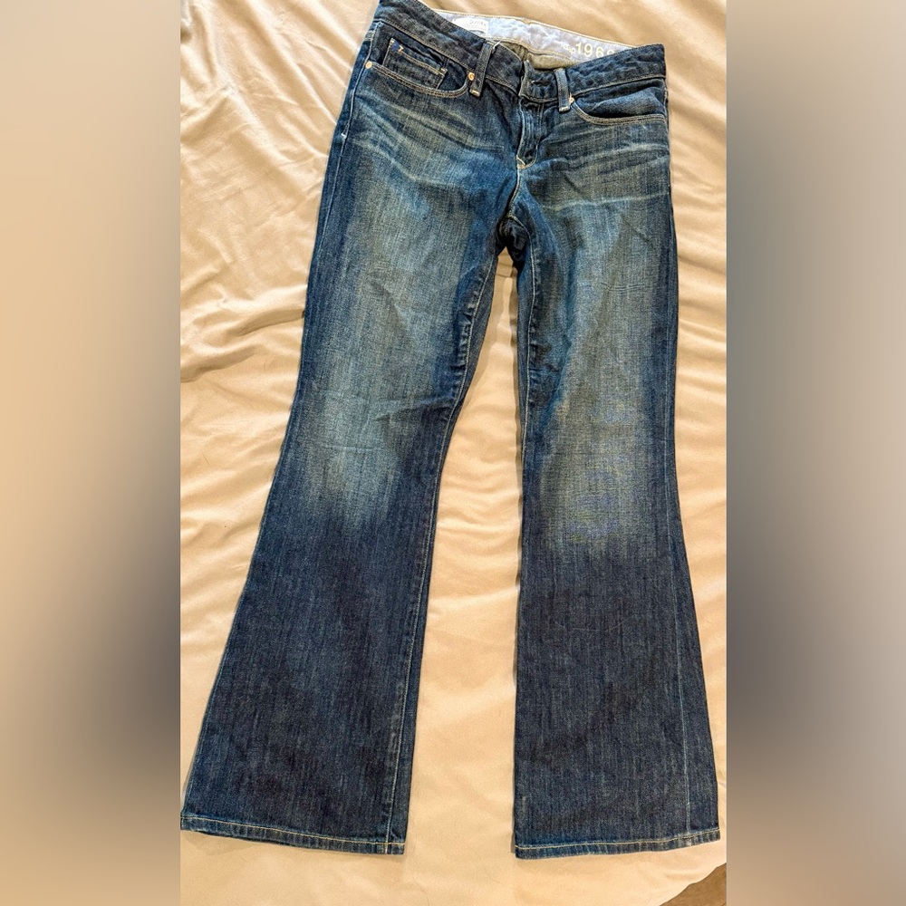 GAP Women's Sexy Bootcut jeans in Deep Blue